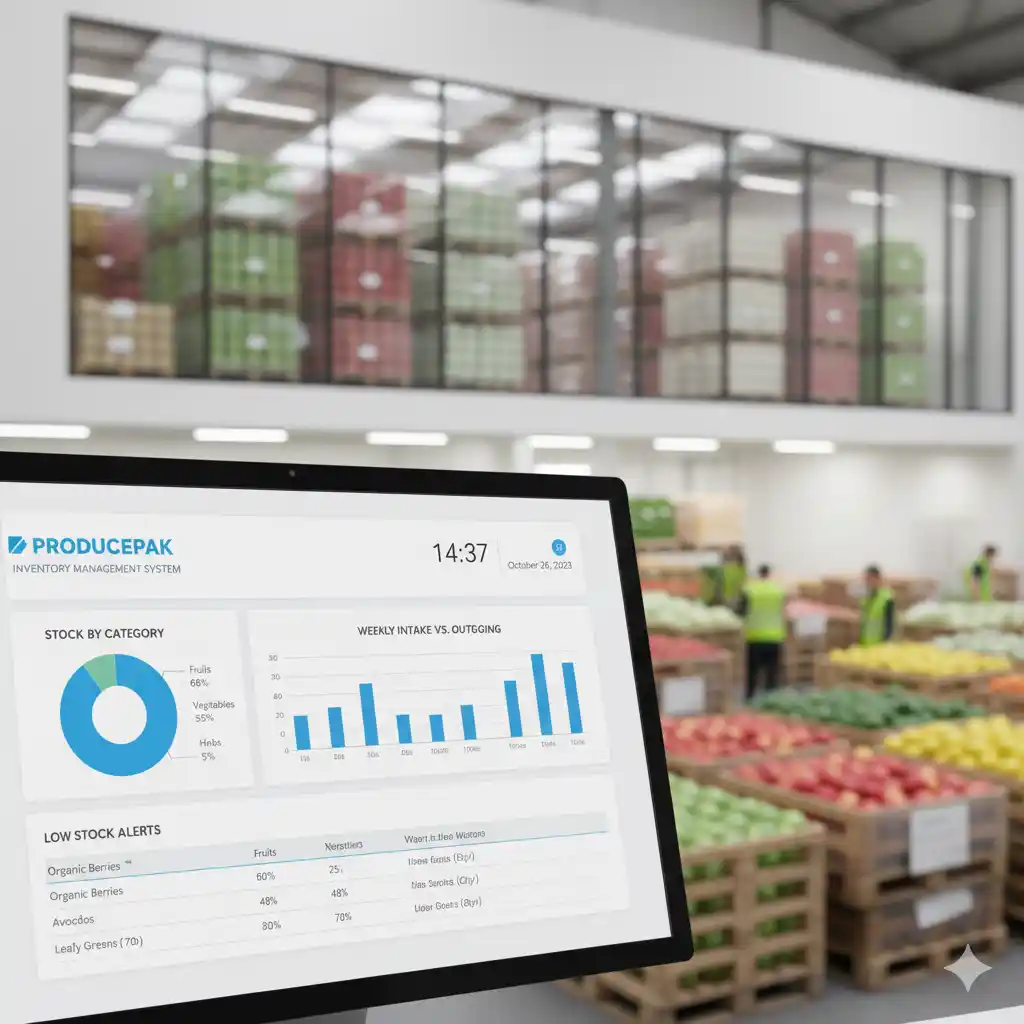 Fresh produce distribution software: 