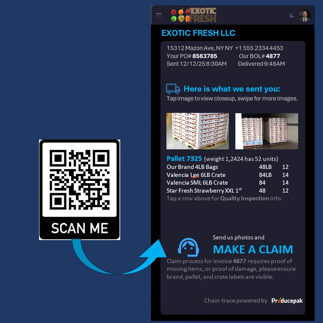 Chain-Trace QR consumer traceability